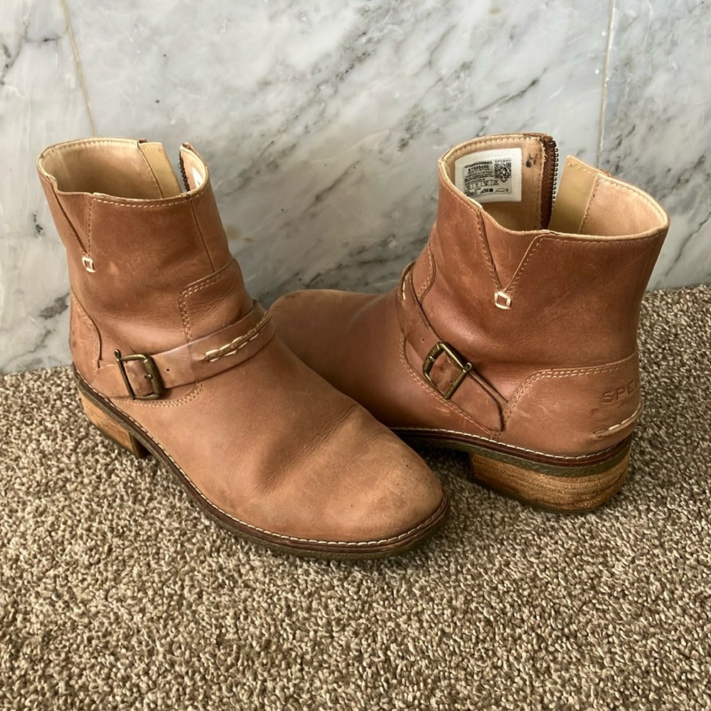 Tan Leather Ankle Boots